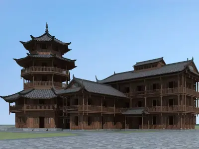 Ancient Chinese architecture 3D model