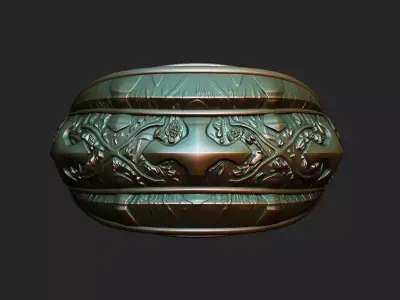 cross design brass bronze gold detailed gothic  3D print model