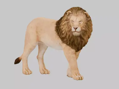  lion 3D Model Low-poly 3D model