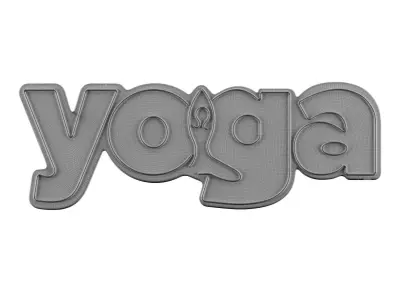 Yoga Neon Sign 3D model