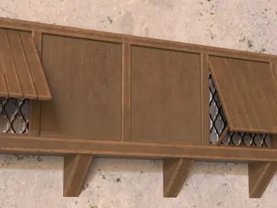 Medievel house Low-poly 3D model