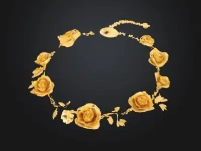 Golden Blossom Bracel 3D print model