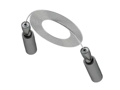 Adjustable Steel Wire Jump Rope 3D model