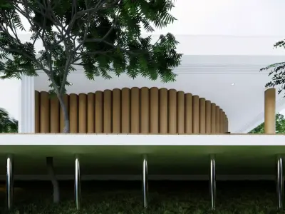 Paper House - Shigeru Ban 3D model