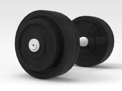 Dumbbell pair of dumbbells 3D model