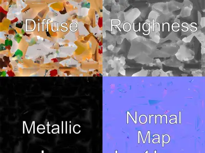 Children Bookshelf with Figurines Model Low-poly 3D model