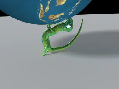 Chameleon Low-poly 3D model