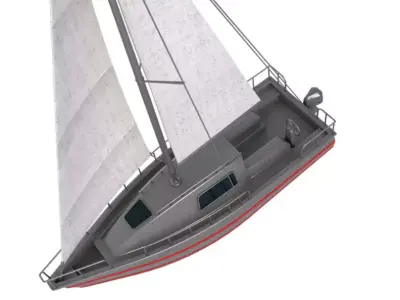 Small Sailing Yacht 3D model