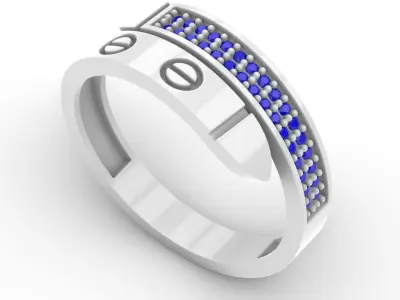 Jewelry Diamond Ring Model RG06 Free 3D print model