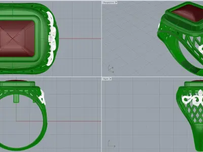 Man ring 3D printable for gold and silver 3D print model