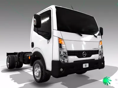 Nissan Cabstar Truck Trailer - 2017 - Car Model Mid-Poly  Low-poly 3D model