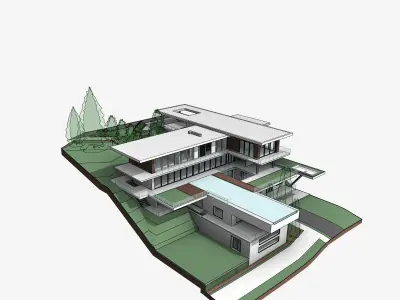 Vinik Modern Residential Villa Revit Model 3D model