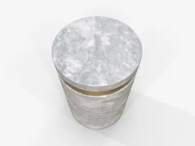 Canister Marble Big Low-poly 3D model