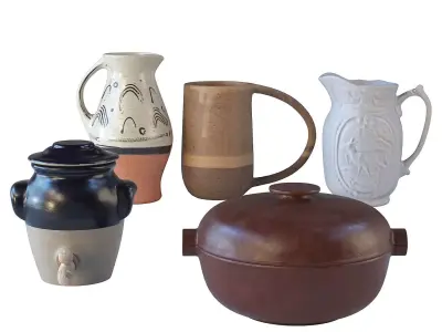 Vases Decorative Set 3D model