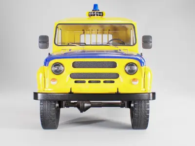 UAZ 3151 Police version  Low-poly 3D model