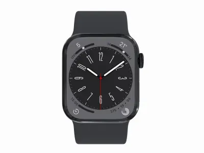 Apple Watch 8 Series - Graphite with Sport Band 3ds Max 3D model