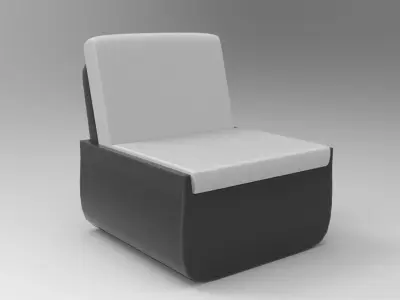 Kolp Armchair Low-poly 3D model