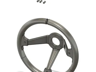 3D Printed 350mm Steering wheel 3D print model