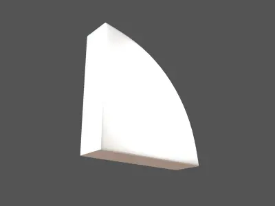 Quarter Circle v1 002 Low-poly 3D model