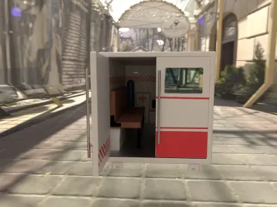 The ambulance is never late Low-poly 3D model