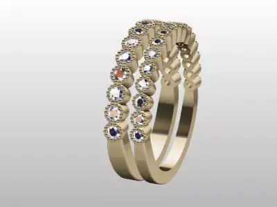 STACKABLE BEAD BANDS - 2 SIZES 3D print model