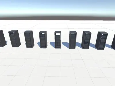 Low Server pack Low-poly 3D model