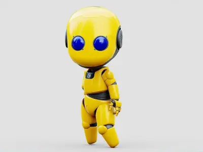 TOON BOT Rigged for Unreal Engine - Unity - MIXAMO 3D model