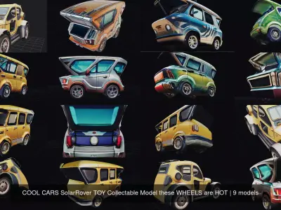 COOL CARS SolarRover TOY Collectable Model these WHEELS are HOT 3D Model Pack