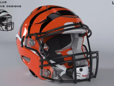 CINCINNATI BENGALS Helmet Football AFC NORTH PBR updated 2025 3D model