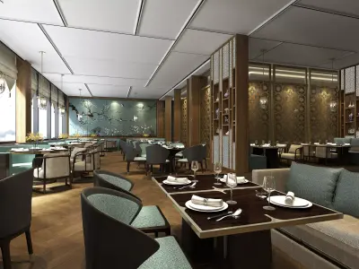 restaurant interior scenes 3D model