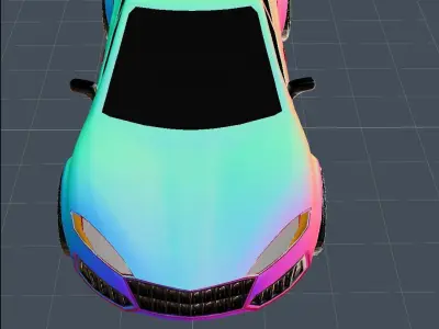 Avtomobil dizayni  Low-poly 3D model