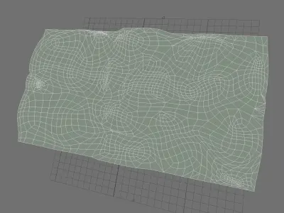 Tilable Mossy Rock wall 3D model