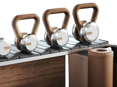 ANA COMBO Set With Gym Equipment 3D model