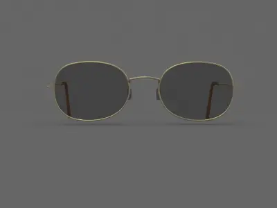 Glasses gold 3D model