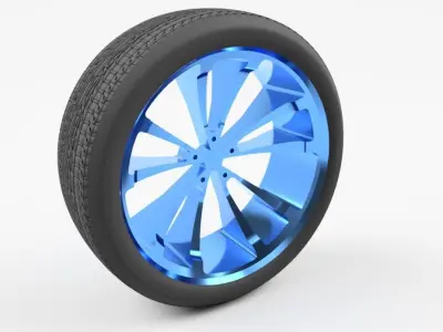 Sedan wheel 04 3D model