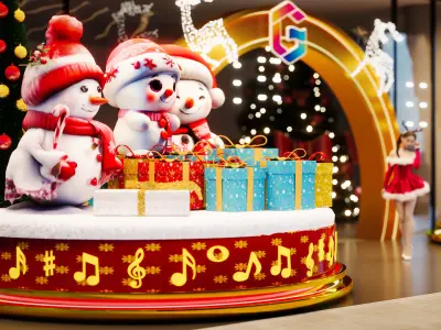 Christmas Design Gate ShoppingMall 3D model