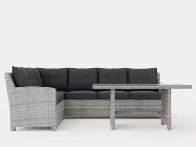 Malaga sofa set Low-poly 3D model