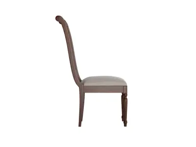 Slated Back Dining Chair 3D model