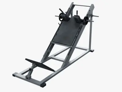 Hack Squat Machine Low-poly 3D model