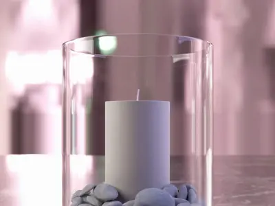 Glass Candle Holder 3D model