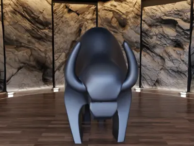 Bison Creature Sculpture Figure Fan Art Toy  3D print model