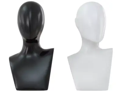Female black and white bust 105 3D model