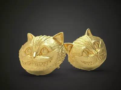 Chechire cat earings 3D print model