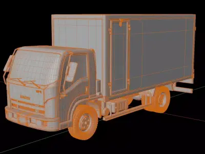 Isuzu NPR Box Truck 2018 3D model