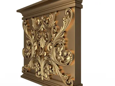 Carved Capital 0901 Low-poly 3D model