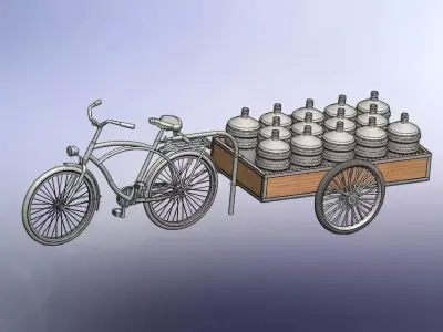 Bicycle trailer Free 3D model