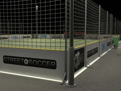 Street Soccer - Football Field Low-poly 3D model