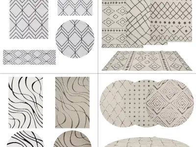 4 in 1 Rug Collection No 19 Low-poly 3D model