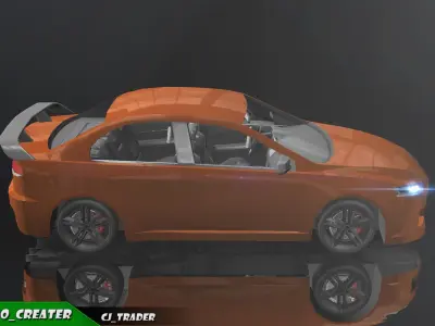 Lowpoly Misano Audi Car 3D Model Low-poly 3D model