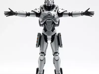 Sleek Robot Armor model pack Low-poly 3D model